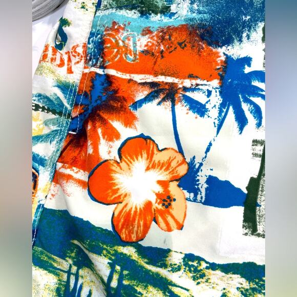 Men’s Swim Trunks Tropical Hawaiian Palm Trees Tiki Caribbean Joe’s Size L Large - Picture 7 of 12